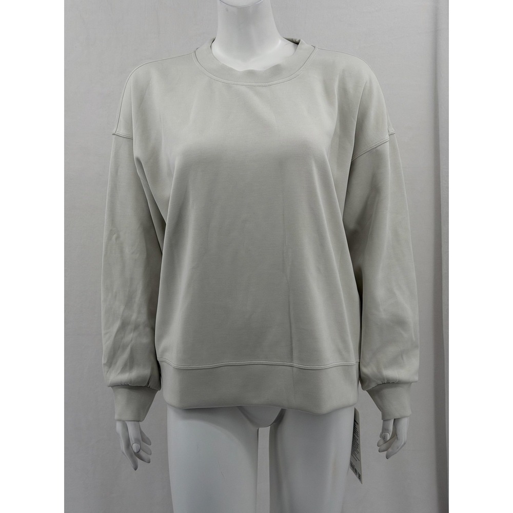Lululemon Sweatshirt Womens 8 Bone Softstreme Crewneck Pullover Athleisure Gym‎